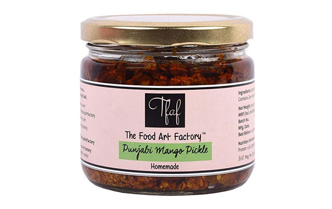 The Food Art Factory Punjabi Mango Pickle    Glass Jar  300 grams